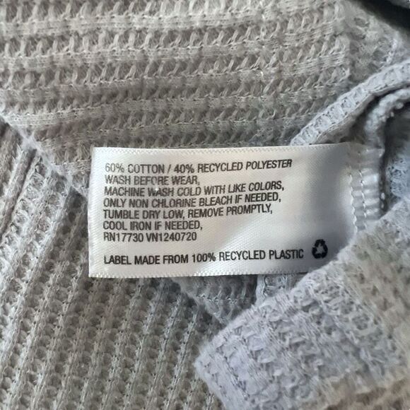 Cloud Island Baby Waffle Knit Top and Bottom Pajama Set 2 Pc Size 12 Months Gray - Picture 6 of 6